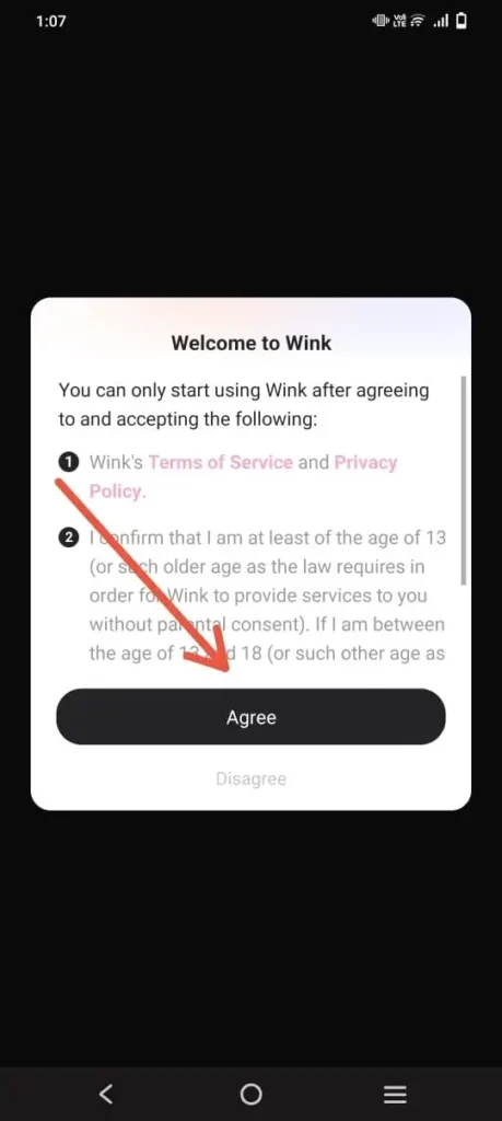 Tap on the Accept button WinkGeeks